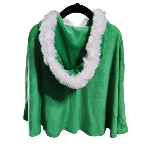 Toddler Girls Christmas Tree Sundress With Green Winter Cape Set Size 4T - Picture 7 of 9